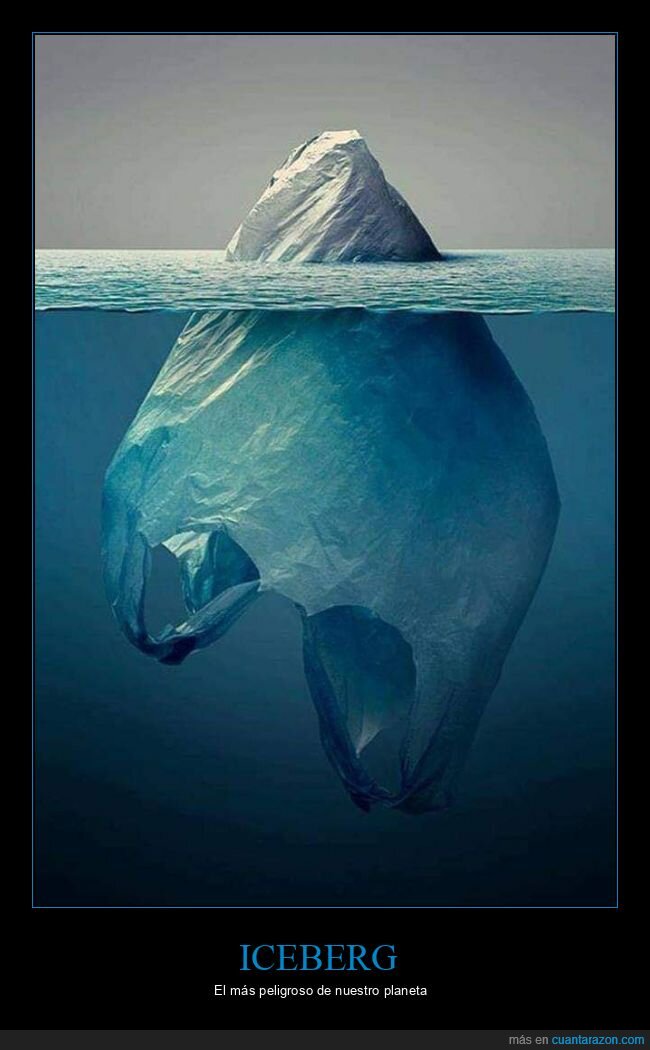 iceberg,plástico,bolsa