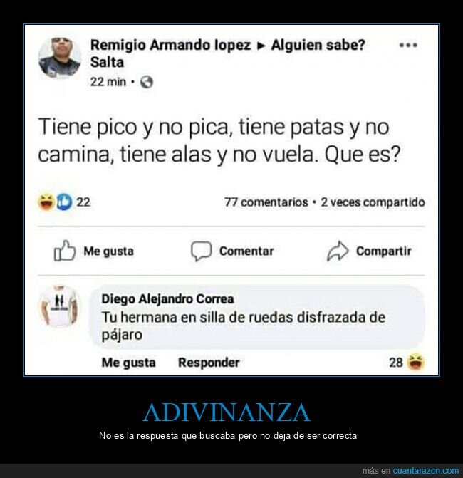 adivinanza,comentarios,zasca