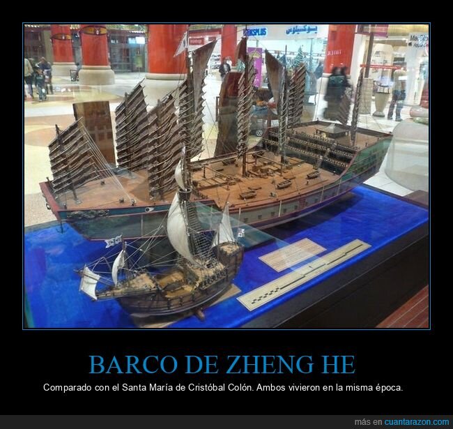 barcos,comparativa,cristobal colón,zheng he