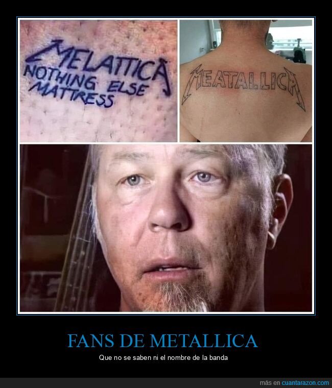 metallica,tatuajes,fails