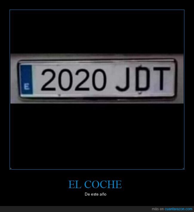 matrícula,coche,2020