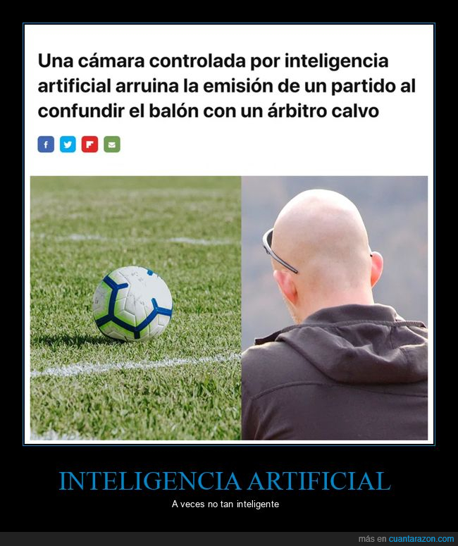 árbitro,balón,calvo,cámara,fails,fútbol,inteligencia artificial