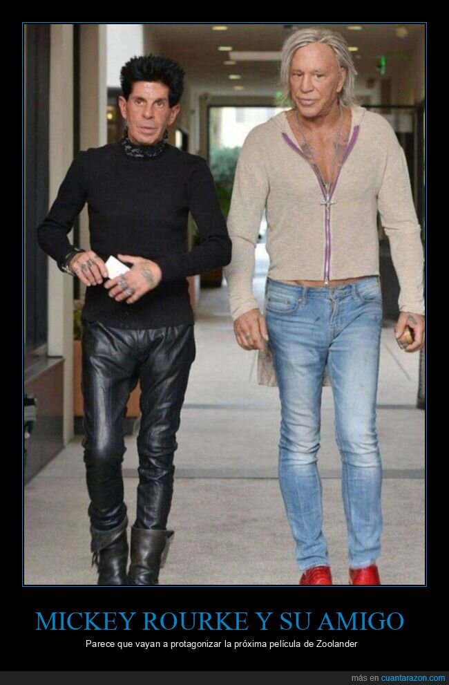 mickey rourke,zoolander,parecidos