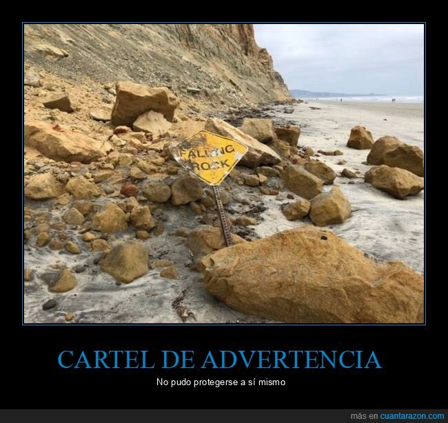 cartel,rocas,fails