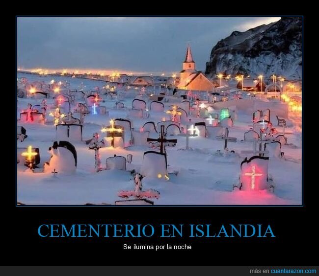 cementerio,islandia,luces