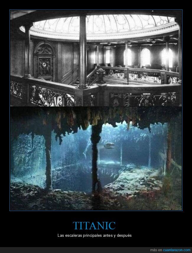 titanic,escaleras,antes,después
