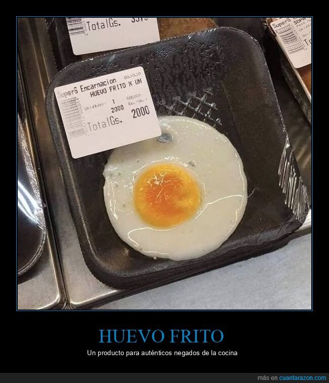 huevo frito,supermercado,wtf