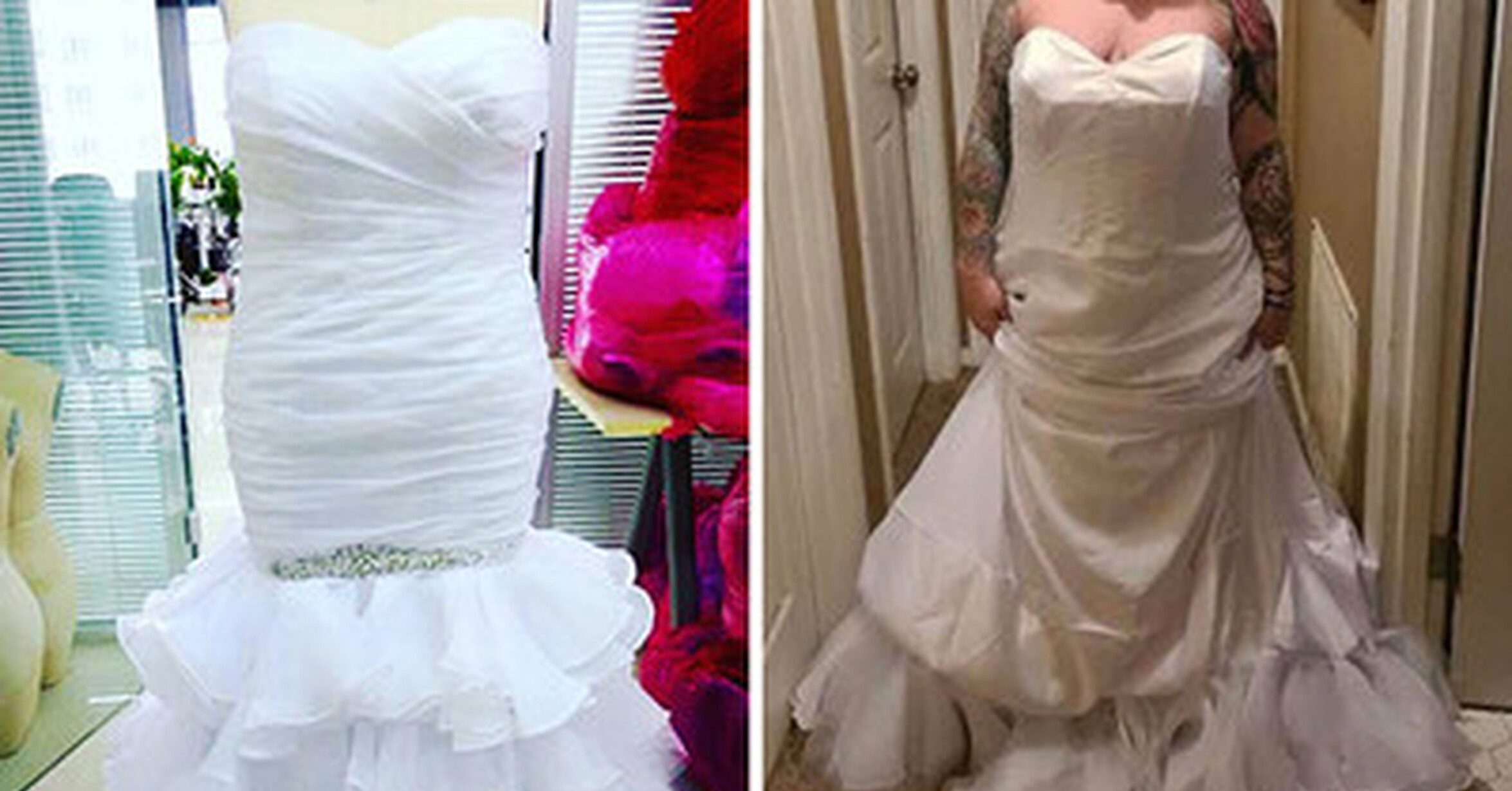 Изнанка свадебного платья. Упаковка для свадебного платья. Платье наизнанку. Платья наоборот