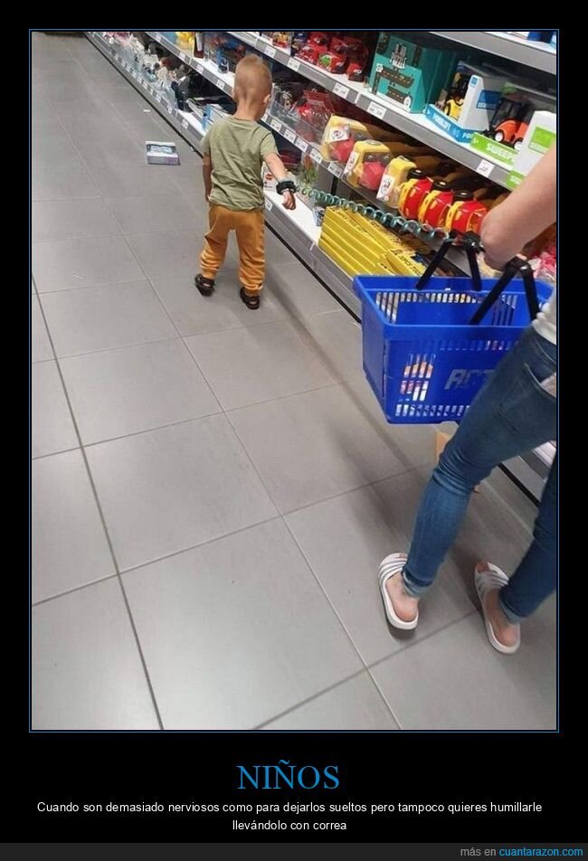 niño,supermercado,atado