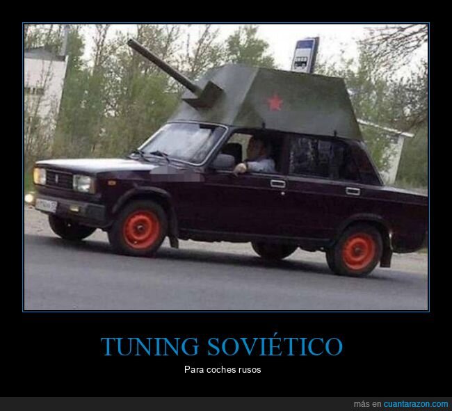 coche,tuning,tanque,rusos
