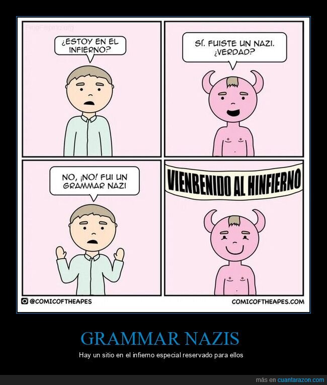 grammar nazi,infierno,nazi