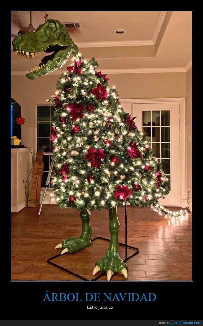 árbol de navidad,dinosaurio