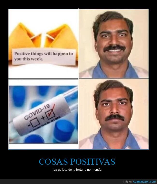 galleta de la fortuna,positivo,coronavirus