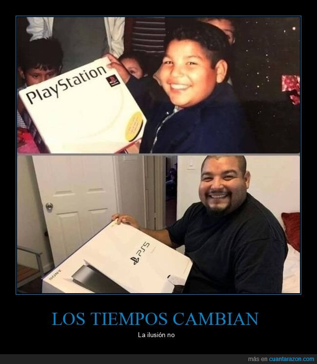 playstation,regalo,antes,ahora