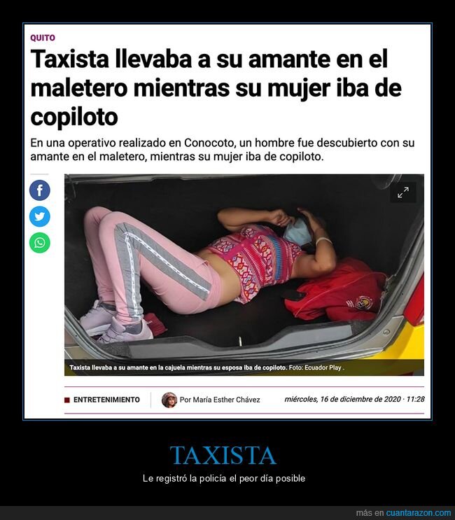 amante,pillada,taxista