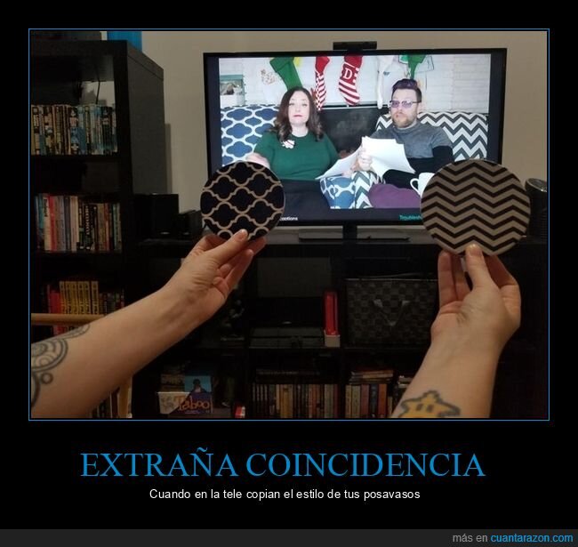 coincidencia,televisión,sillas,posavasos
