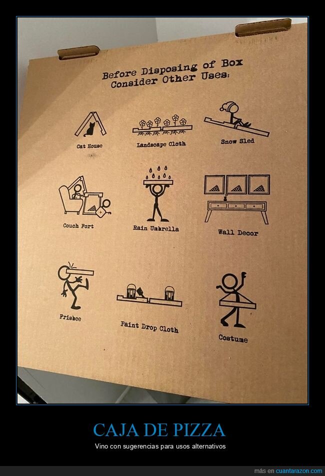 caja,pizza,usos alternativos