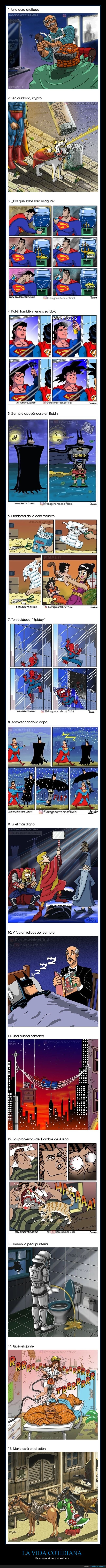 vida cotidiana,superh&eacute;roes,supervillanos