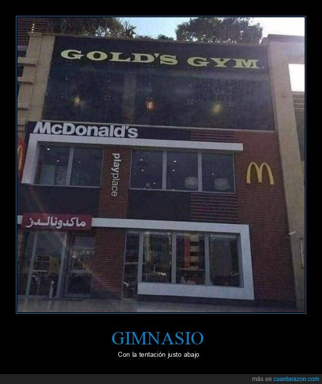 gimnasio,mcdonald's