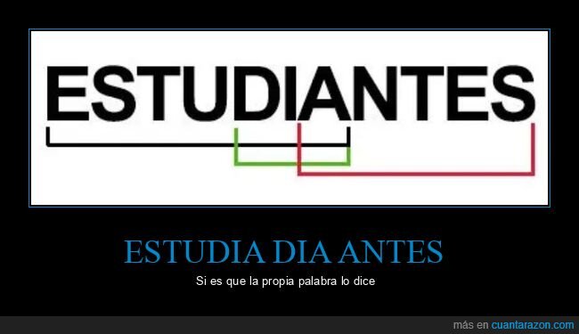 estudiantes,estudiar,día antes