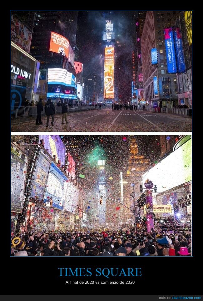 times square,2020,antes,después