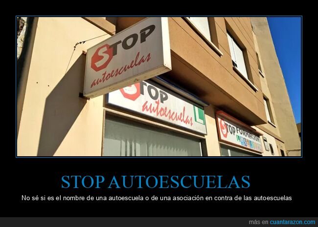 autoescuela,nombres,stop