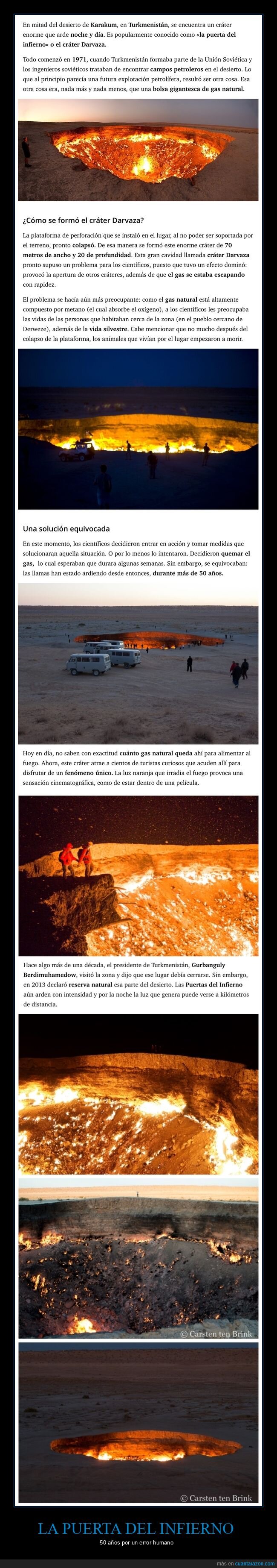 puerta del infierno,ardiendo,curiosidades