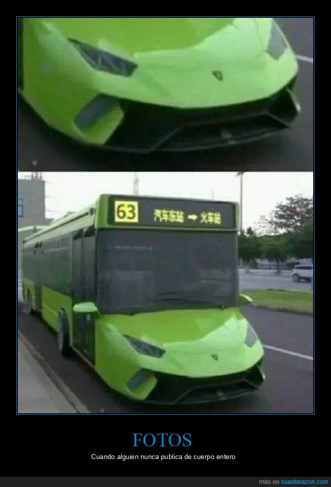 autobús,cuerpo entero,lamborghini,wtf