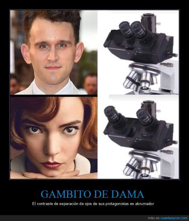 gambito de dama,ojos