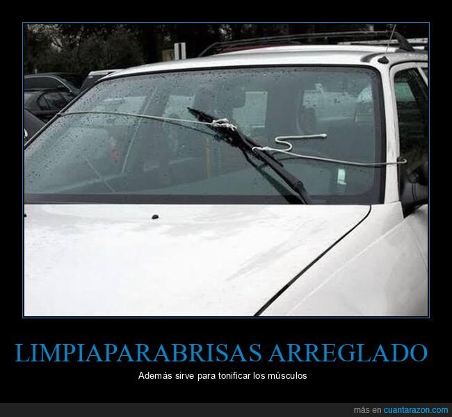 limpiaparabrisas,coches,apaño,cutre