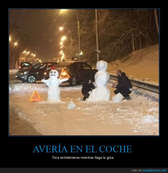 coches,nieve,muñeco de nieve