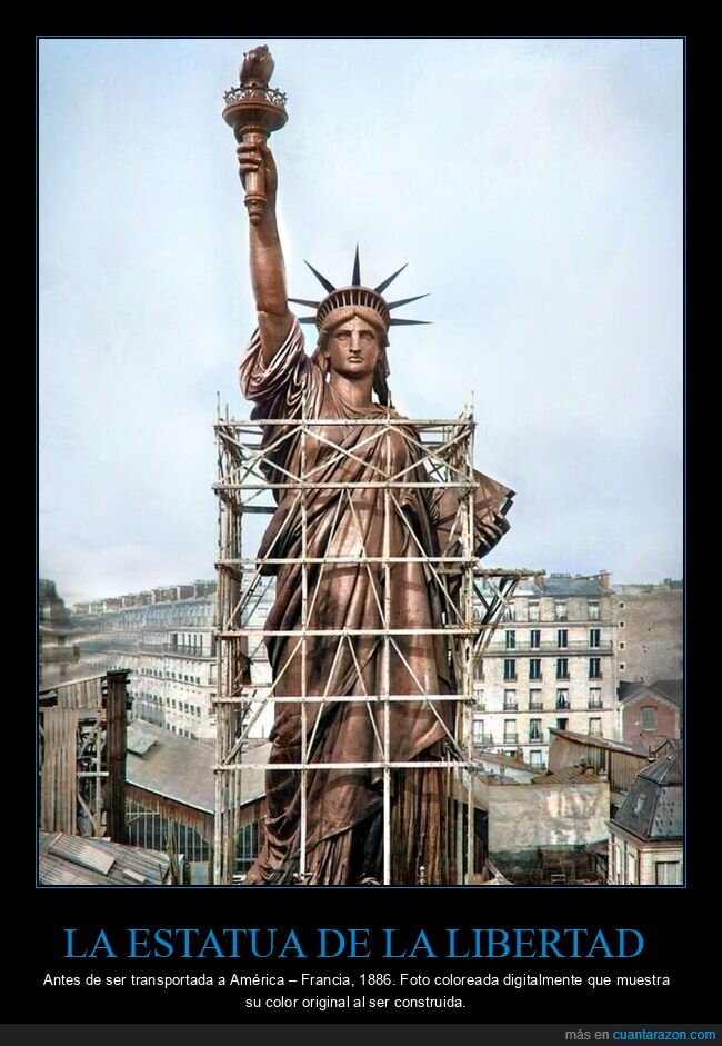 estatua de la libertad,color