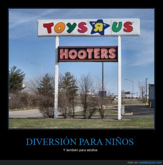 carteles,toys r us,hooters