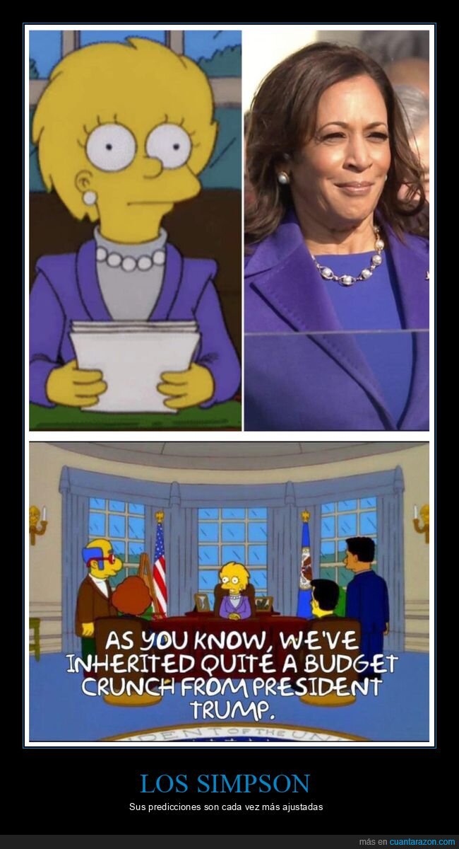 kamala harris,lisa,parecidos,políticos,simpsons