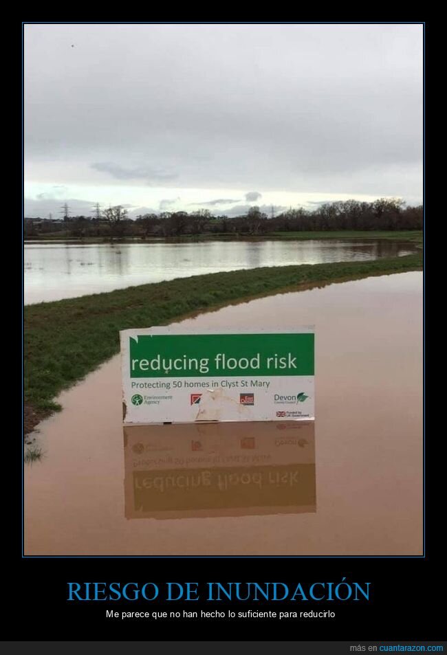 reducir,riesgo,inundación,carteles