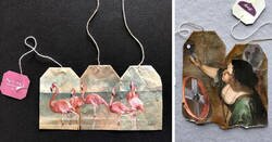 Enlace a Ruby Silvious, la artista que crea obras de arte en miniatura sobre bolsas de té