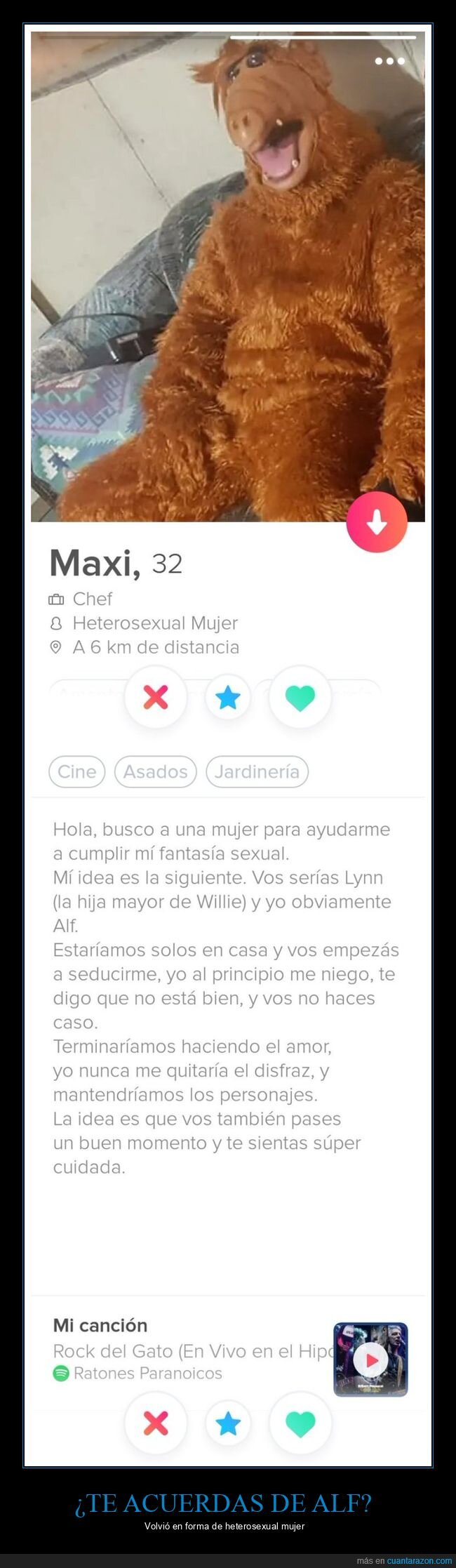 alf,fantasía,tinder,wtf