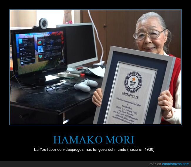 hamako mori,youtuber,videojuegos,longeva