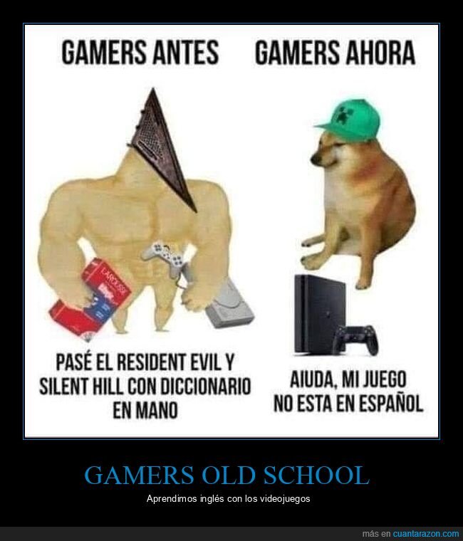 gamers,antes,ahora,videojuegos,español,inglés