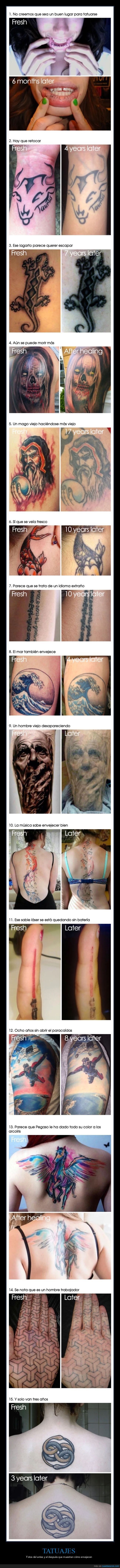tatuajes,antes,después,envejecer