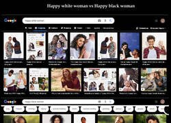 Enlace a Mujer blanca feliz VS Mujer negra feliz