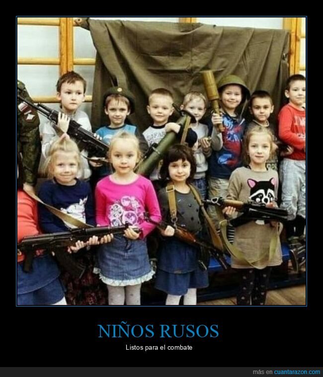 niños,rusos,armas