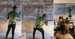 Enlace a Así le ha cambiado la vida al profesor que enseñaba informática con tiza y pizarra en África