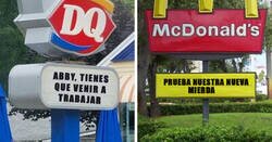 Enlace a Divertidísimos carteles vistos en restaurantes de comida rápida