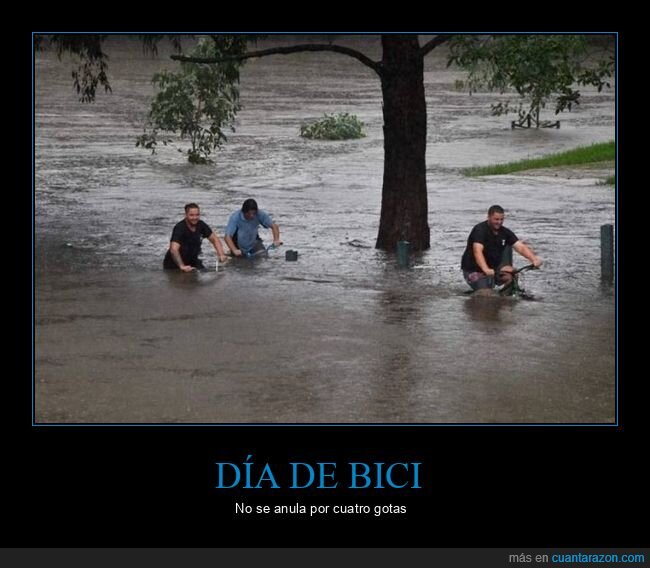 inundación,bicicletas