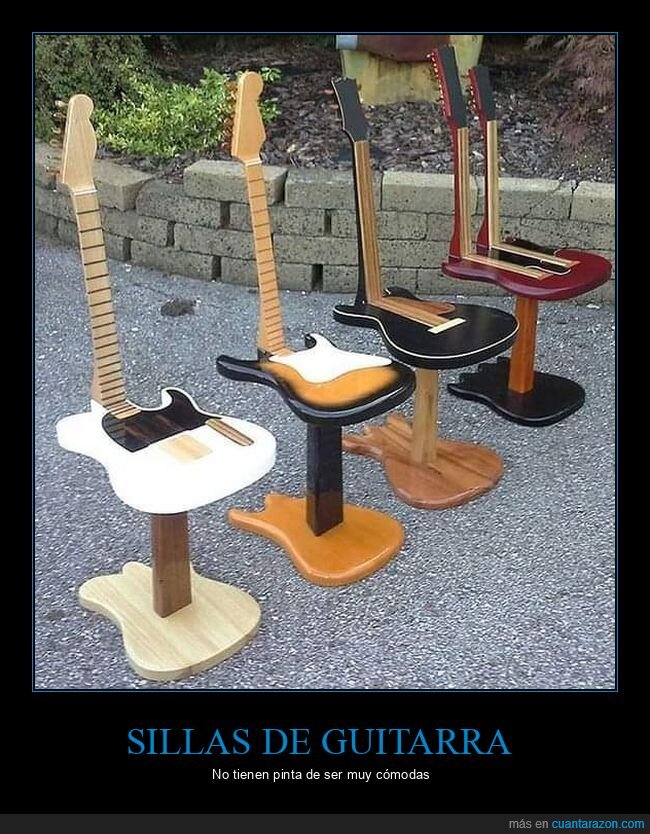 sillas,guitarras