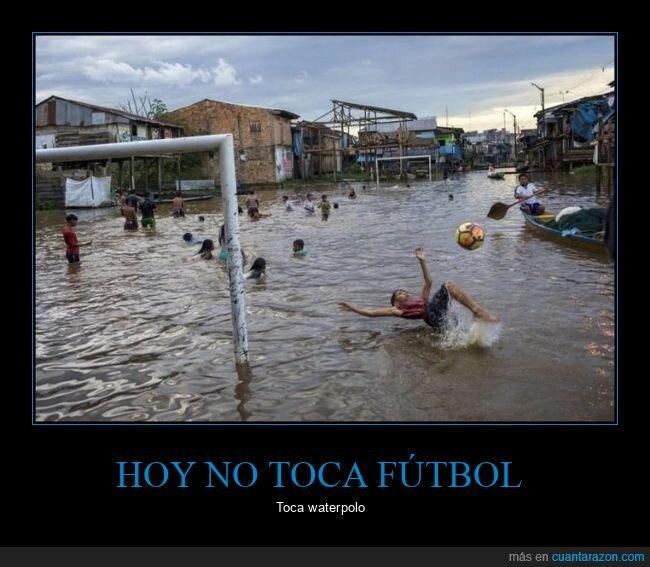 campo de fútbol,inundación,waterpolo