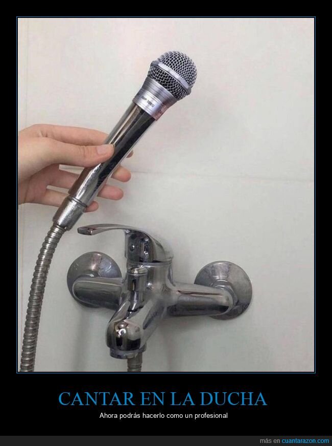 micrófono,ducha