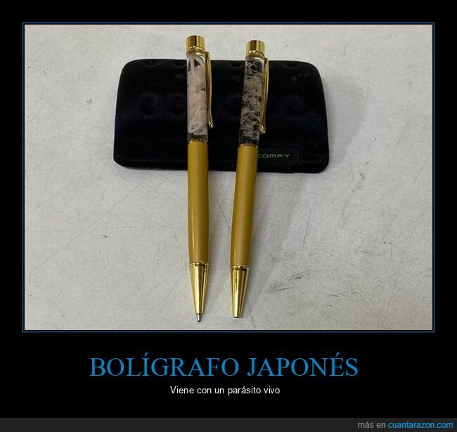 bolígrafo,japonés,parásito