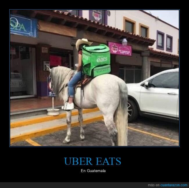 uber eats,guatemala,caballo
